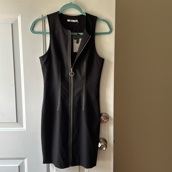 NWT T By Alexander Wang Sleeveless Tech Suiting Zip Front Dress - Picture 7 of 9